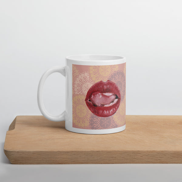 Lips #1 white mug