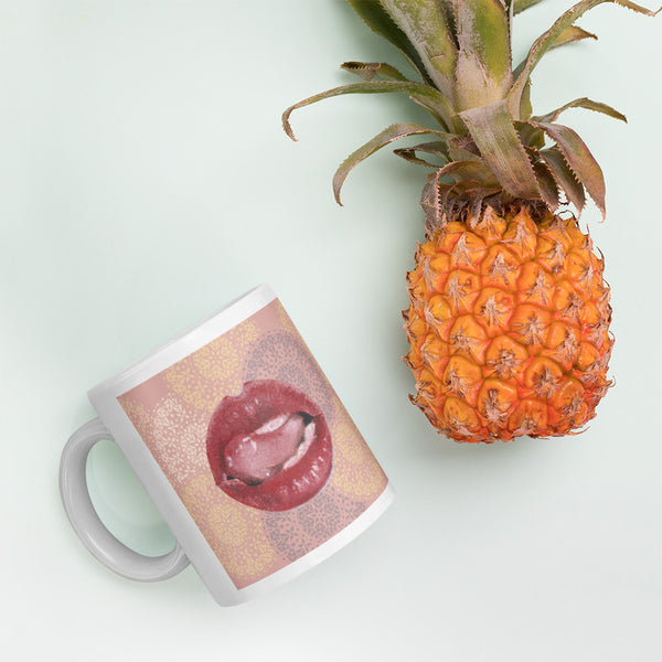 Lips #1 white mug